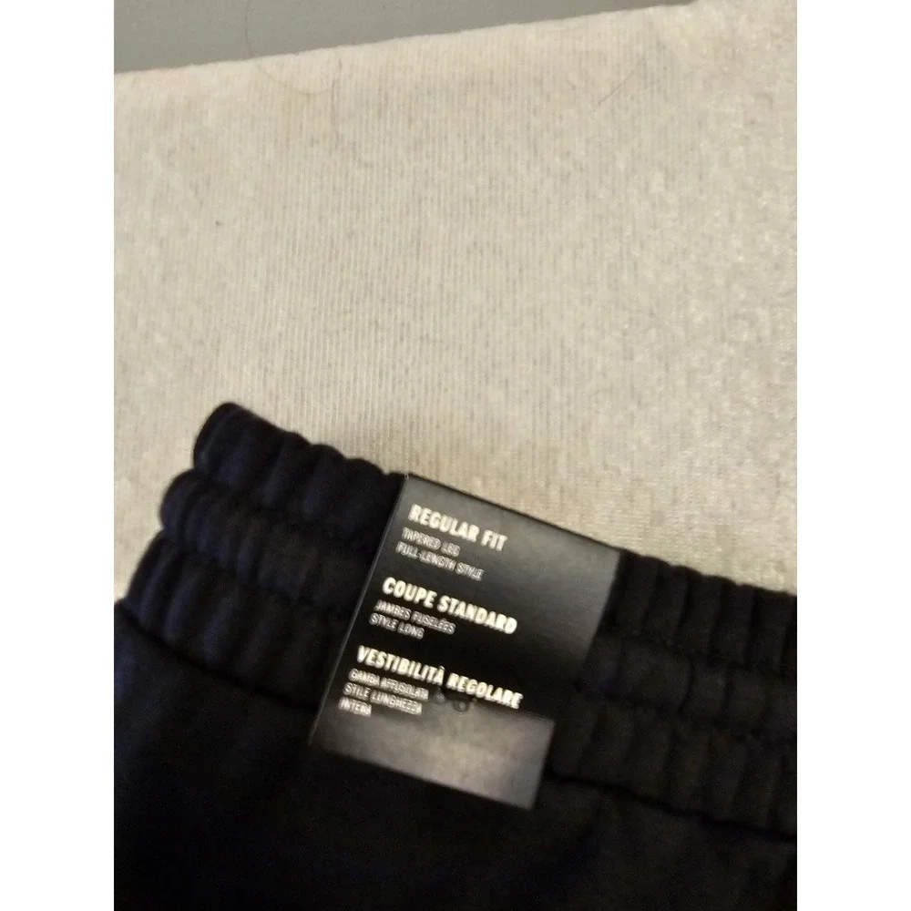 Adidas Essentials 3-Stripes‎ Fleece Tapered Cuff Pants Black White  Mens 2XL